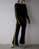Velour Lace Flare Pants5