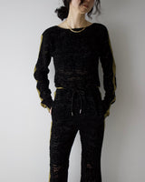 Velour Lace Flare Pants8