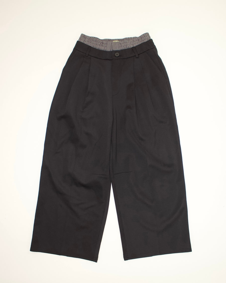 Ponte Double Waist Wide Pants