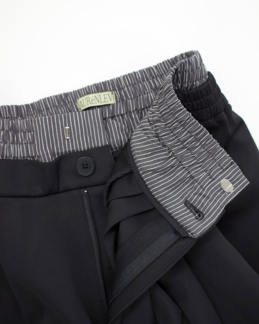 Ponte Double Waist Wide Pants