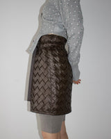 Faux Leather Intrecciato Skirt14