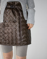 Faux Leather Intrecciato Skirt16