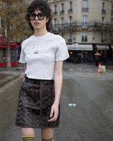 Faux Leather Intrecciato Skirt6
