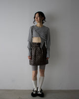 Faux Leather Intrecciato Skirt8