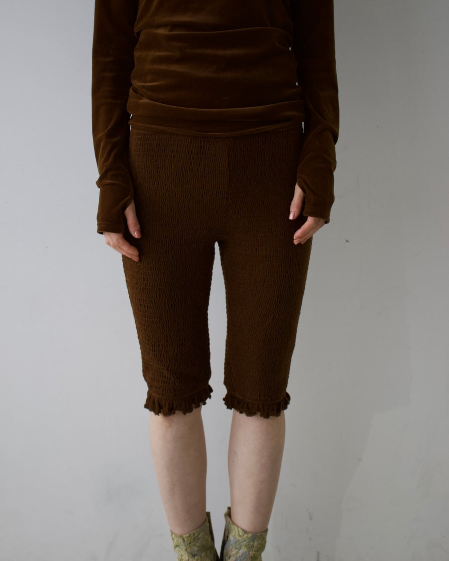 Velour Biker Pants