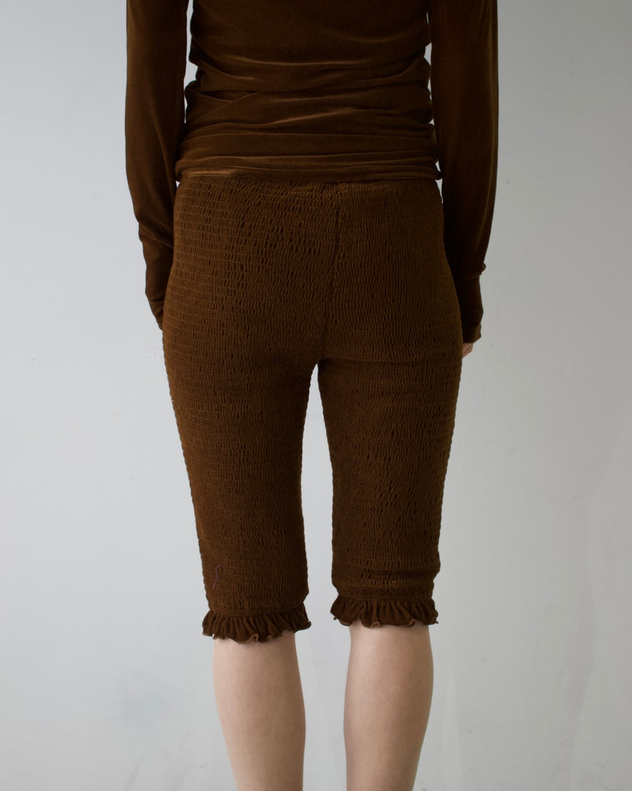 Velour Biker Pants