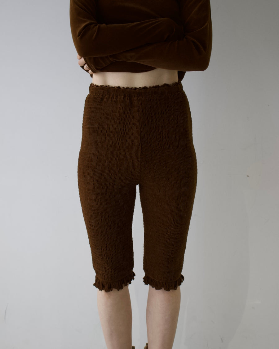 Velour Biker Pants