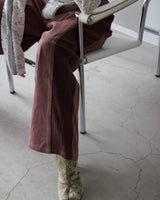 Denim Side Rib Wide Pants12