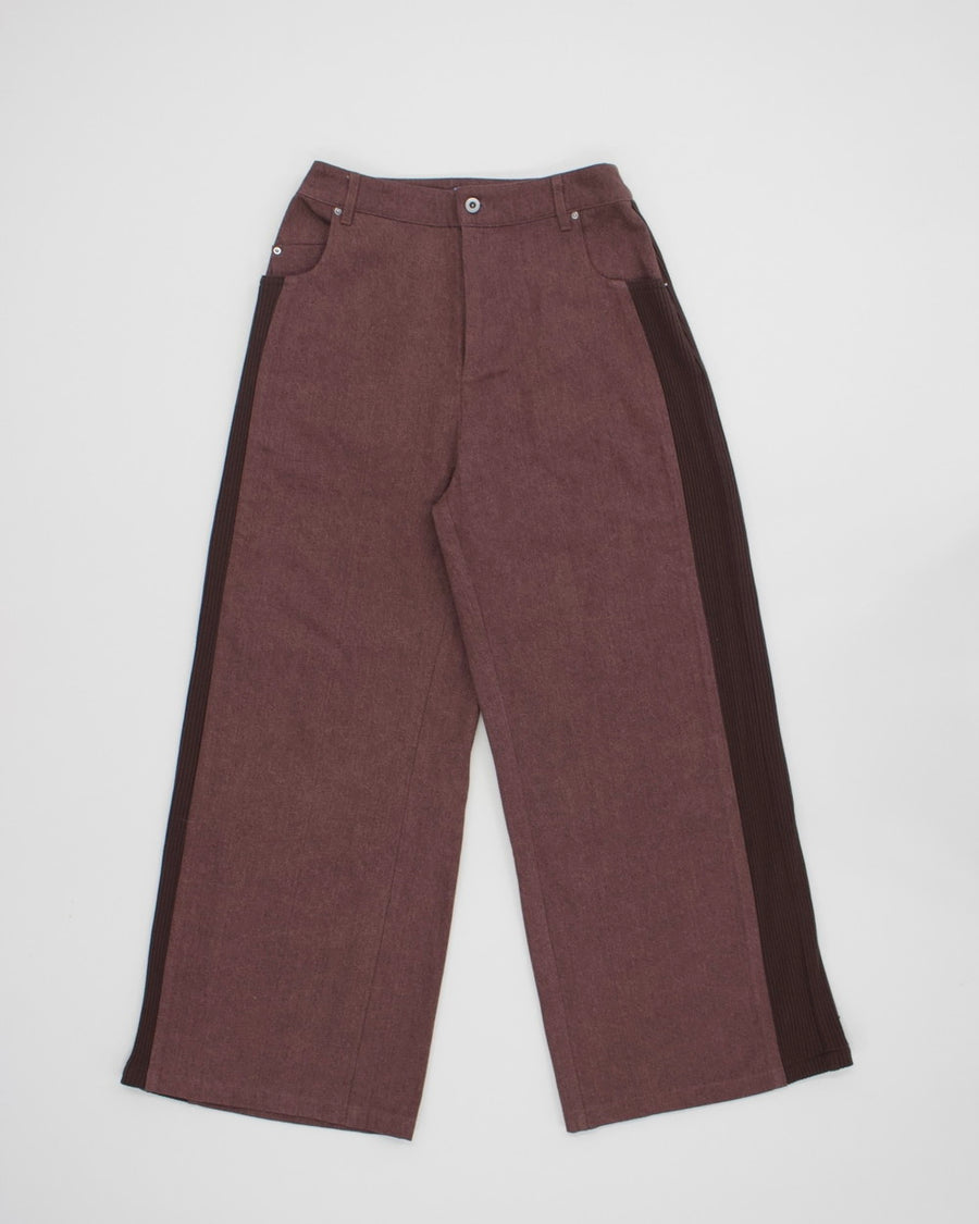 Denim Side Rib Wide Pants