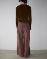 Denim Side Rib Wide Pants7