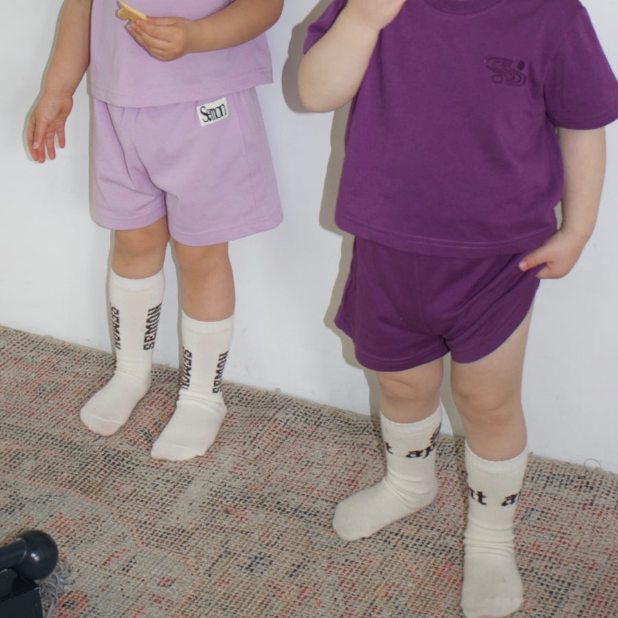 2COLOR SET SIMPLE HALF PANTS