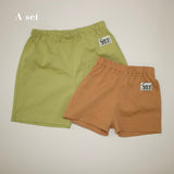 2COLOR SET SIMPLE HALF PANTS 2
