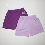 2COLOR SET SIMPLE HALF PANTS 3