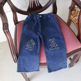 DENIM LOGO EMBROIDERY PANTS 2