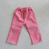 DENIM LOGO EMBROIDERY PANTS 10