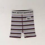 RIBBED BORDER HALF PANTS 2