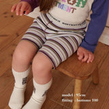 RIBBED BORDER HALF PANTS 3