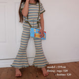 RIBBED BORDER FLARE SALOPETTE7