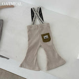 Suspenders Rib Flare Pants 2