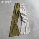 【 unisex series 】ASYMMETRY RIB FLARE PANTS2