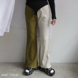 【 unisex series 】ASYMMETRY RIB FLARE PANTS7