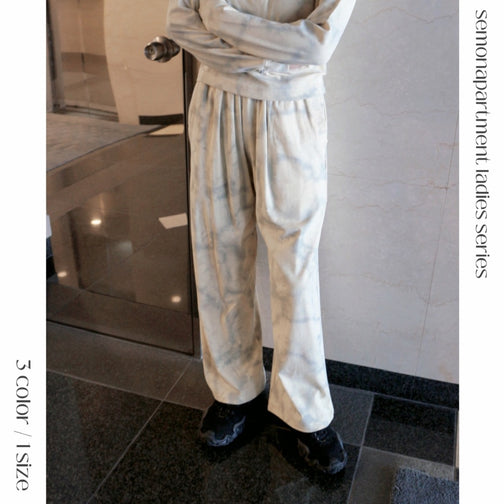 【 ladies series 】TIEDYE TUCKED PANTS