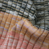 MIXED BORDER KNIT FLARE PANTS 12