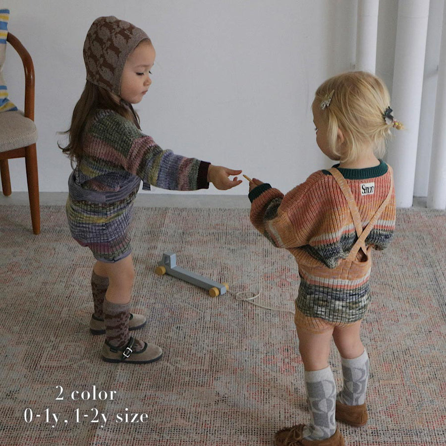 MIXED BORDER KNIT BLOOMERS