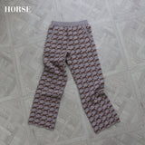 [ladies series] PATTERN JAGGARD KNIT PANTS2