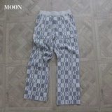 [ladies series] PATTERN JAGGARD KNIT PANTS3