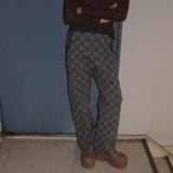 [ladies series] PATTERN JAGGARD KNIT PANTS5