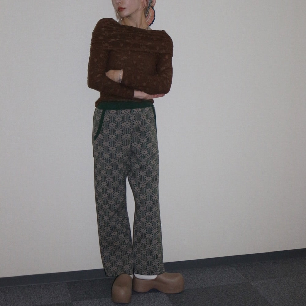 ladies series】PATTERN JAGGARD KNIT PANTS – Frö