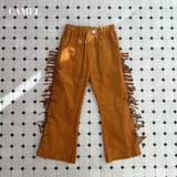 CORDUROY FRINGE FLARE PANTS 2