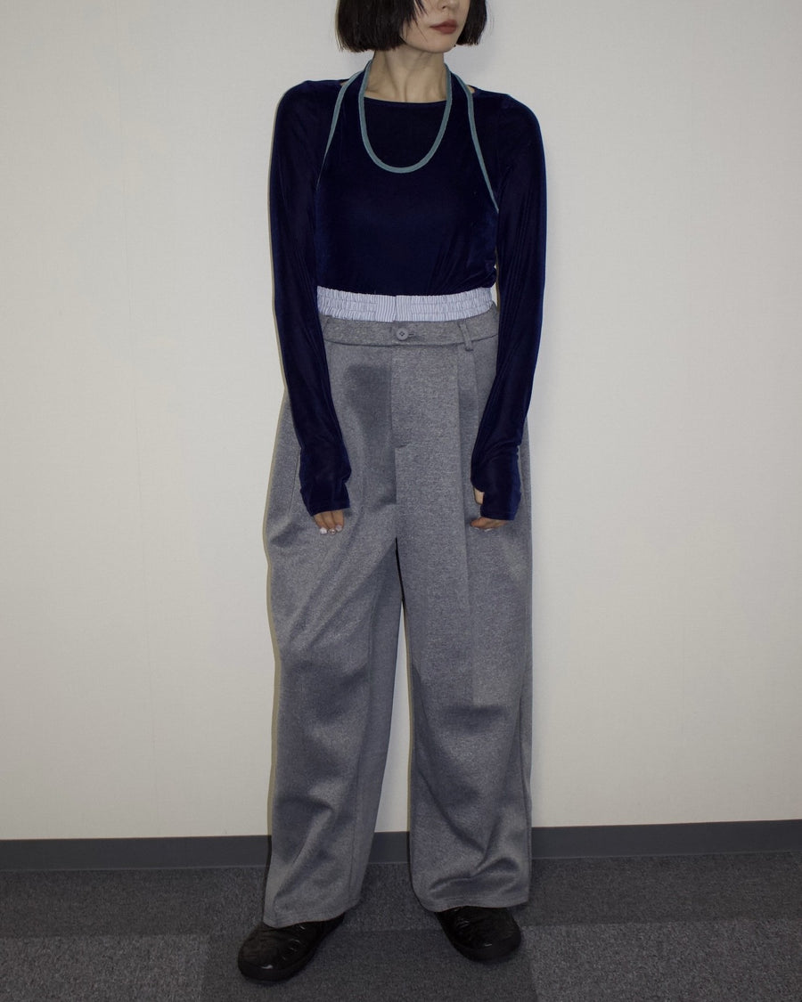 Ponte Double Waist Wide Pants
