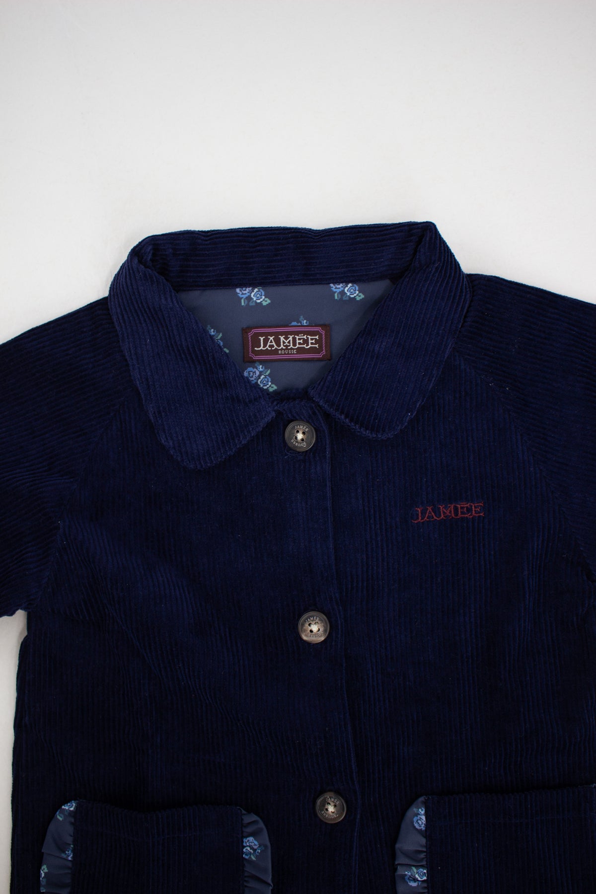 Jamée Rousse CORDUROY A-LINE JACKET ネイビー