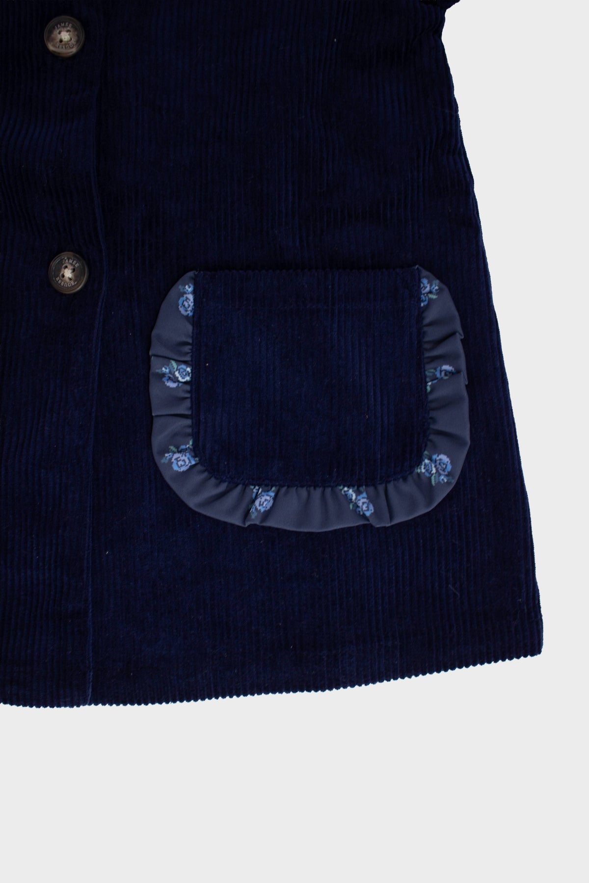 Jamée Rousse CORDUROY A-LINE JACKET ネイビー