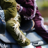 CORDUROY FRINGE FLARE PANTS16