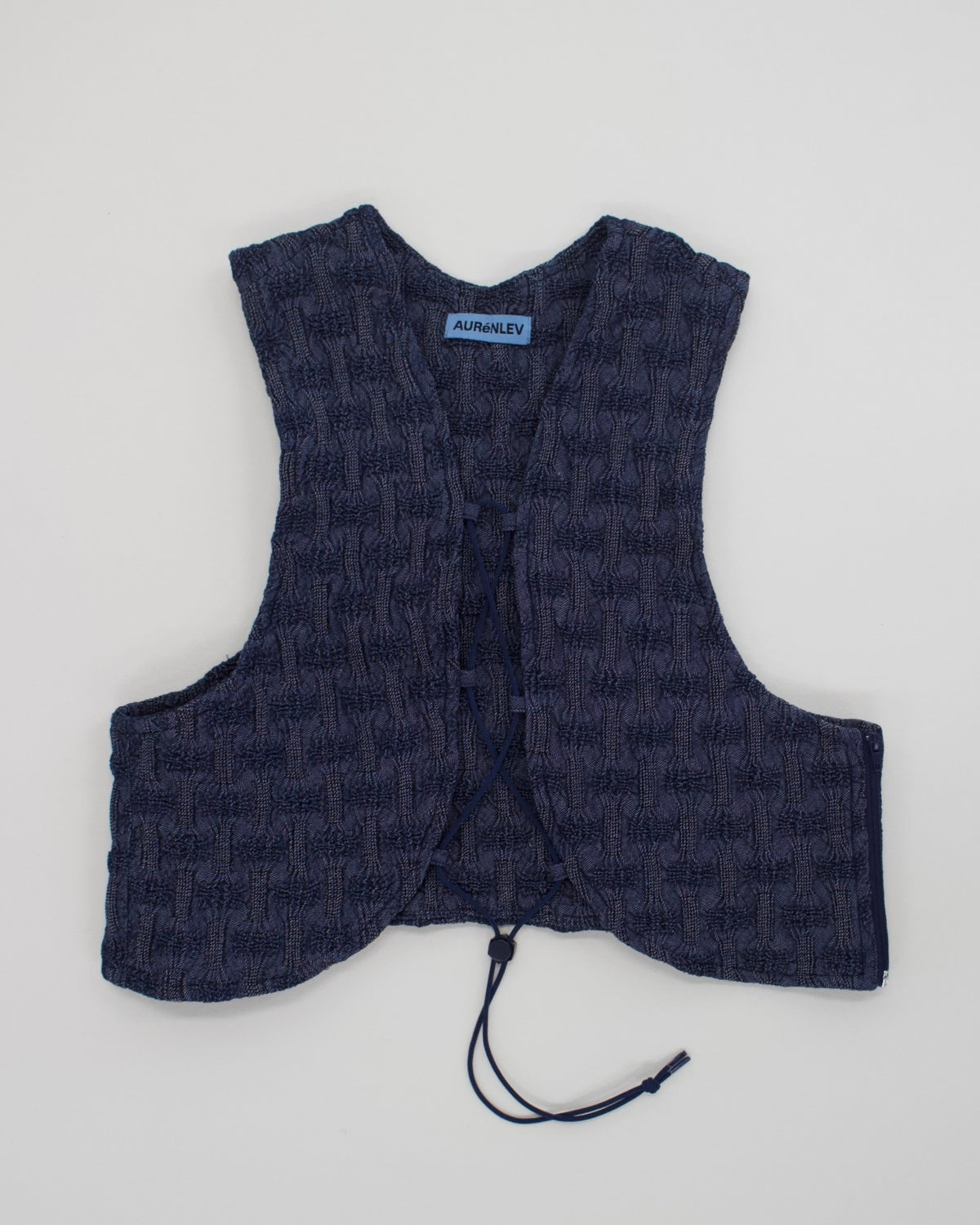 AURéNLEV Denim Lace Up Vest DENIM