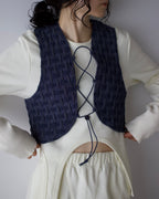 AURéNLEV Denim Lace Up Vest DENIM