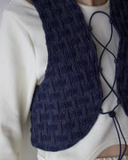 AURéNLEV Denim Lace Up Vest DENIM