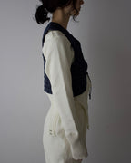 AURéNLEV Denim Lace Up Vest DENIM