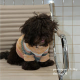 MIXED BORDER KNIT DOG WEAR 11