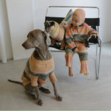 MIXED BORDER KNIT DOG WEAR 13
