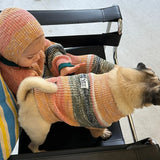 MIXED BORDER KNIT DOG WEAR 15