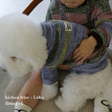 MIXED BORDER KNIT DOG WEAR 5