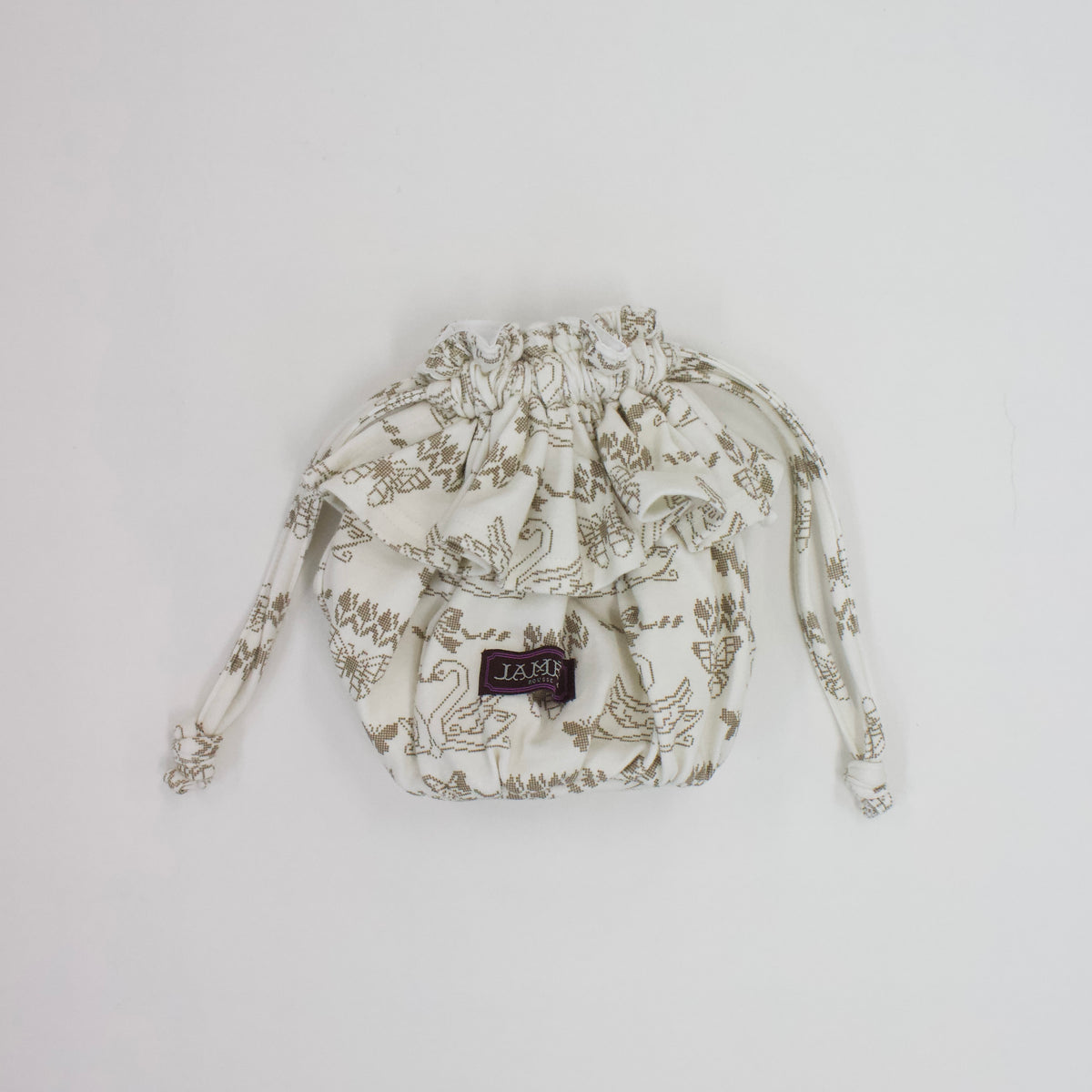 Jamée Rousse 26AW NEW PATTERN DRAWSTRING BAG SWAN DOT