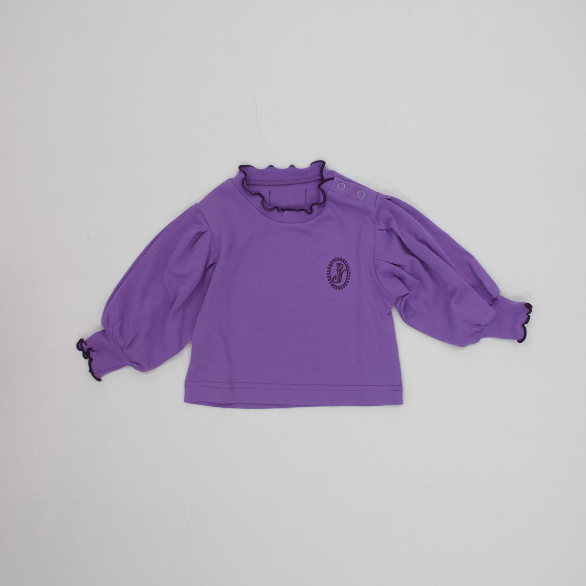 Jamée Rousse TC JERSEY PUFF-SLEEVE TOP パープル