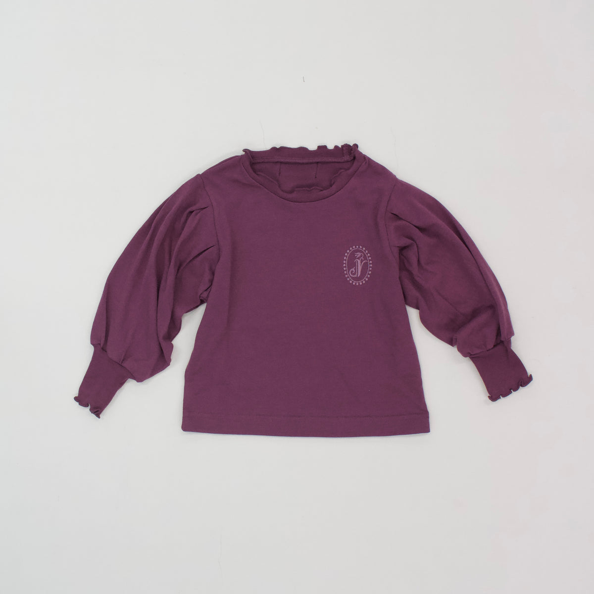 Jamée Rousse TC JERSEY PUFF-SLEEVE TOP ワイン