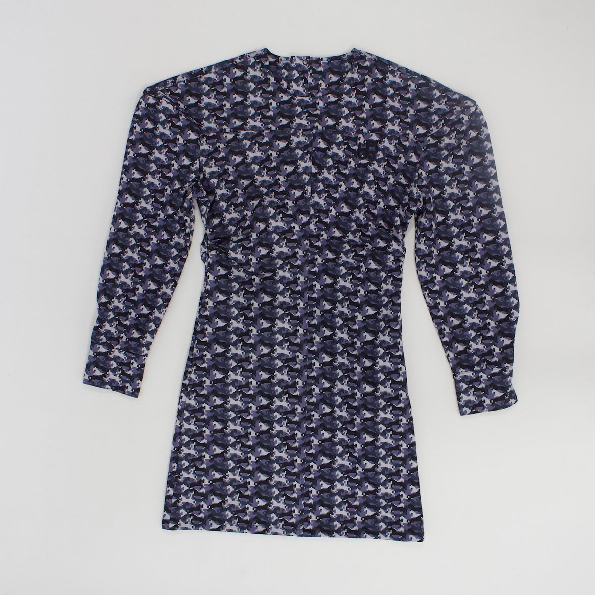 AURéNLEV JERSEY CAMOUFLAGE LADIES DRESS ネイビー