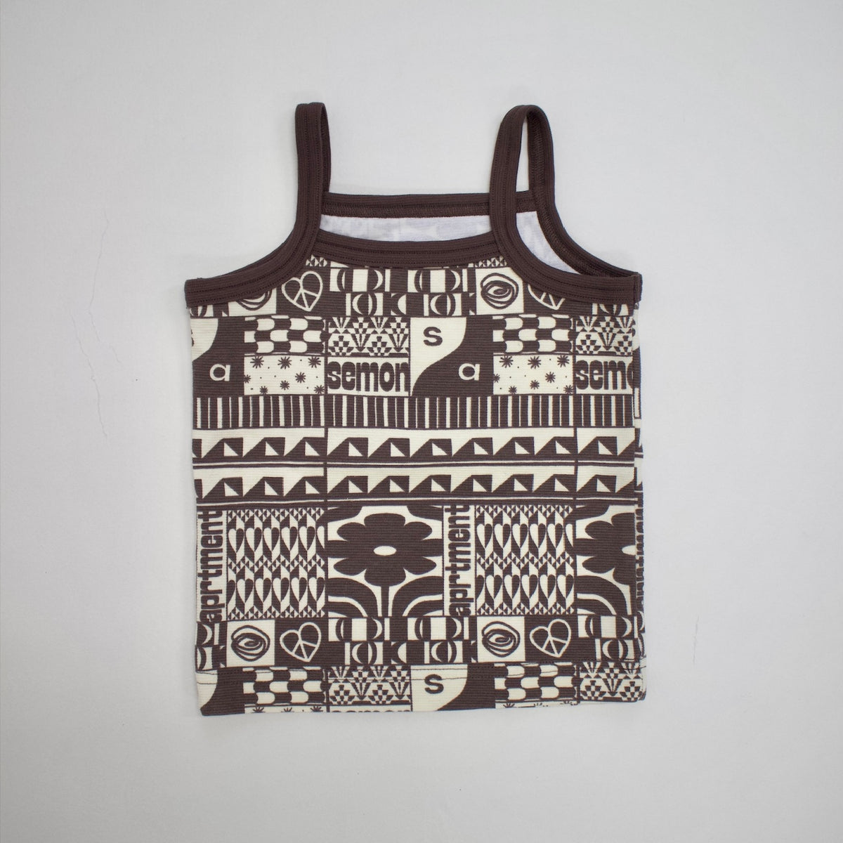 Semon ApartMent PANEL PRINT CAMISOLE ブラウン
